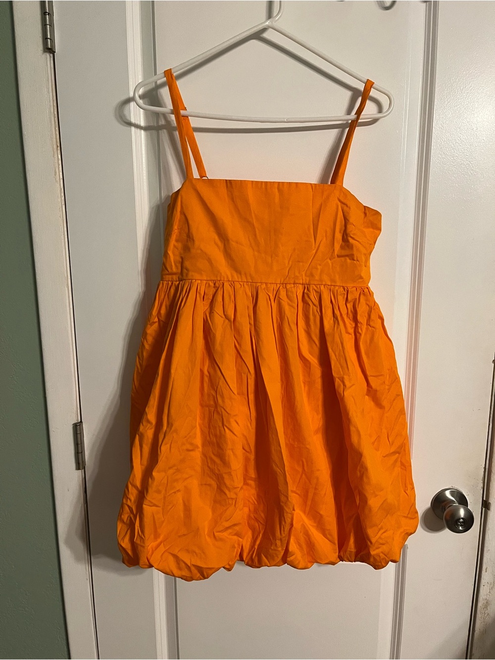 Forever 21 Bright Orange Bubble Hem Sundress